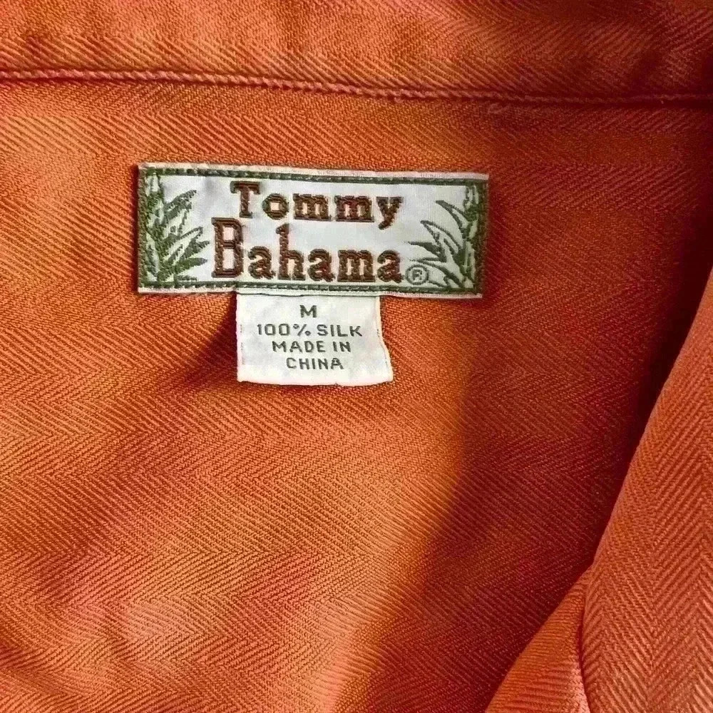 Tommy Bahama Vibrant Orange Silk Blouse